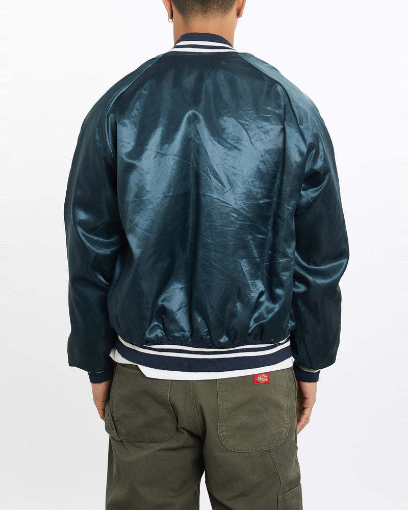 Vintage, 80s, San, Jose, PAL, Varsity, Jacket, The Real Deal, size large, colour Navy, newtown, sydney, australia, thrift store, opshop, preloved, secondhand, sustainable, retro, antique, 70s, 80s, 90s, 2000s, 00s, fashion, clothing, streetwear, trendy, garment, style, boutique, store, shop, archive, sale, cheap, best, top, Jackets