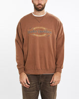 Vintage, Harley, Davidson, Sweatshirt, The Real Deal, size extra large, colour Brown, newtown, sydney, australia, thrift store, opshop, preloved, secondhand, sustainable, retro, antique, 70s, 80s, 90s, 2000s, 00s, fashion, clothing, streetwear, trendy, garment, style, boutique, store, shop, archive, sale, cheap, best, top, Sweats and hoodies
