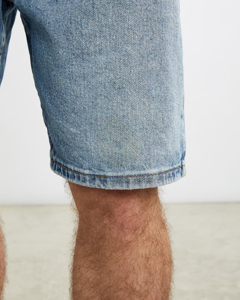 Vintage, Wrangler, Denim, Shorts, The Real Deal, size 33", colour Blue, newtown, sydney, australia, thrift store, opshop, preloved, secondhand, sustainable, retro, antique, 70s, 80s, 90s, 2000s, 00s, fashion, clothing, streetwear, trendy, garment, style, boutique, store, shop, archive, sale, cheap, best, top, Shorts