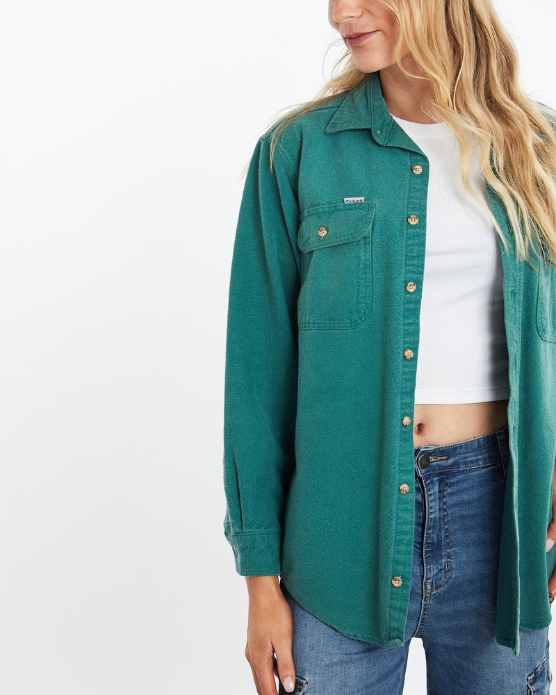 Vintage, 90s, Carhartt, Heavyweight, Button, Up, Shirt, The Real Deal, size medium, colour Green, newtown, sydney, australia, thrift store, opshop, preloved, secondhand, sustainable, retro, antique, 70s, 80s, 90s, 2000s, 00s, fashion, clothing, streetwear, trendy, garment, style, boutique, store, shop, archive, sale, cheap, best, top, Shirts
