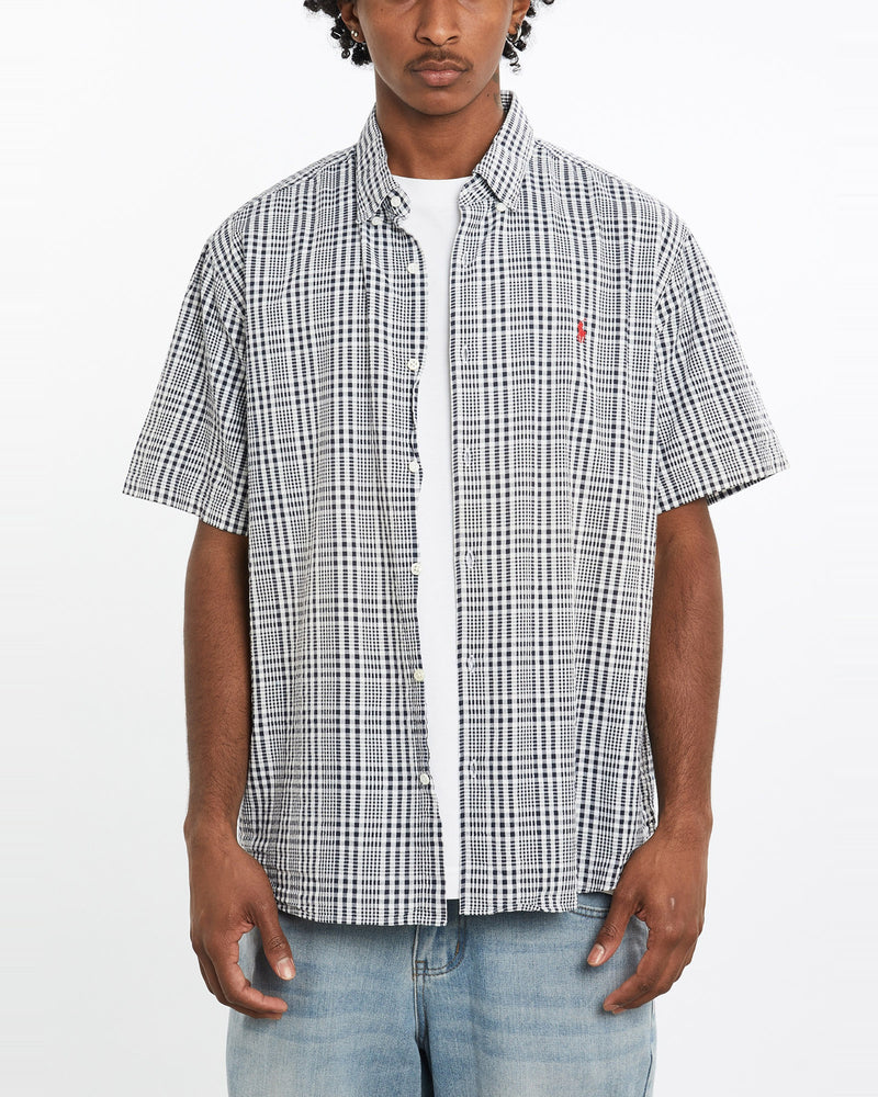 Vintage, 90s, Polo, Ralph, Lauren, Short, Sleeve, Button, Up, Shirt, The Real Deal, size large, colour Multicolour, newtown, sydney, australia, thrift store, opshop, preloved, secondhand, sustainable, retro, antique, 70s, 80s, 90s, 2000s, 00s, fashion, clothing, streetwear, trendy, garment, style, boutique, store, shop, archive, sale, cheap, best, top, Shirts