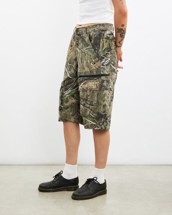 Vintage, Mossy, Oak, Realtree, Camo, Cargo, Shorts, The Real Deal, size 31", colour Green, newtown, sydney, australia, thrift store, opshop, preloved, secondhand, sustainable, retro, antique, 70s, 80s, 90s, 2000s, 00s, fashion, clothing, streetwear, trendy, garment, style, boutique, store, shop, archive, sale, cheap, best, top, Shorts