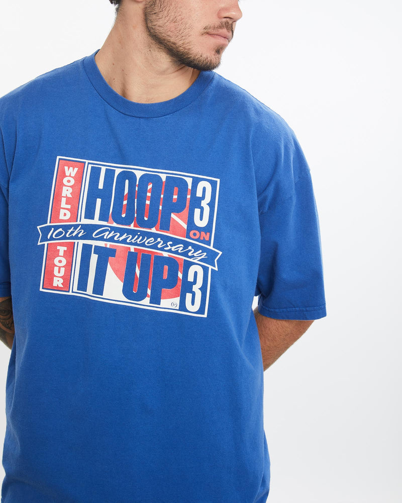 Vintage, 90s, Nike, Hoop, It, Up', Tee, The Real Deal, size extra large, colour Blue, newtown, sydney, australia, thrift store, opshop, preloved, secondhand, sustainable, retro, antique, 70s, 80s, 90s, 2000s, 00s, fashion, clothing, streetwear, trendy, garment, style, boutique, store, shop, archive, sale, cheap, best, top, T-Shirts