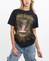 Vintage, Harley, Davidson, Tee, The Real Deal, size extra small, colour Black, newtown, sydney, australia, thrift store, opshop, preloved, secondhand, sustainable, retro, antique, 70s, 80s, 90s, 2000s, 00s, fashion, clothing, streetwear, trendy, garment, style, boutique, store, shop, archive, sale, cheap, best, top, T-Shirts