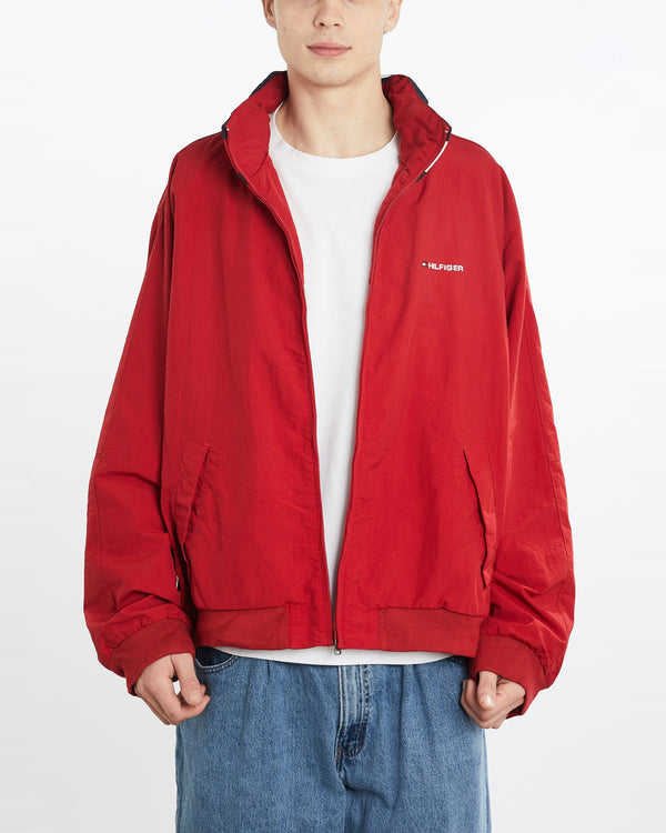 Vintage, Tommy, Hilfiger, Windbreaker, Jacket, The Real Deal, size double extra large, colour Red, newtown, sydney, australia, thrift store, opshop, preloved, secondhand, sustainable, retro, antique, 70s, 80s, 90s, 2000s, 00s, fashion, clothing, streetwear, trendy, garment, style, boutique, store, shop, archive, sale, cheap, best, top, Jackets