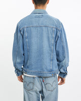 Vintage, Wrangler, Denim, Jacket, The Real Deal, size large, colour Blue, newtown, sydney, australia, thrift store, opshop, preloved, secondhand, sustainable, retro, antique, 70s, 80s, 90s, 2000s, 00s, fashion, clothing, streetwear, trendy, garment, style, boutique, store, shop, archive, sale, cheap, best, top, Jackets