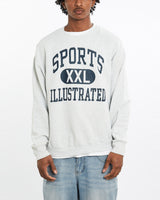 Vintage, 90s, Sports, Illustrated, Sweatshirt, The Real Deal, size large, colour Grey, newtown, sydney, australia, thrift store, opshop, preloved, secondhand, sustainable, retro, antique, 70s, 80s, 90s, 2000s, 00s, fashion, clothing, streetwear, trendy, garment, style, boutique, store, shop, archive, sale, cheap, best, top, Sweats and hoodies