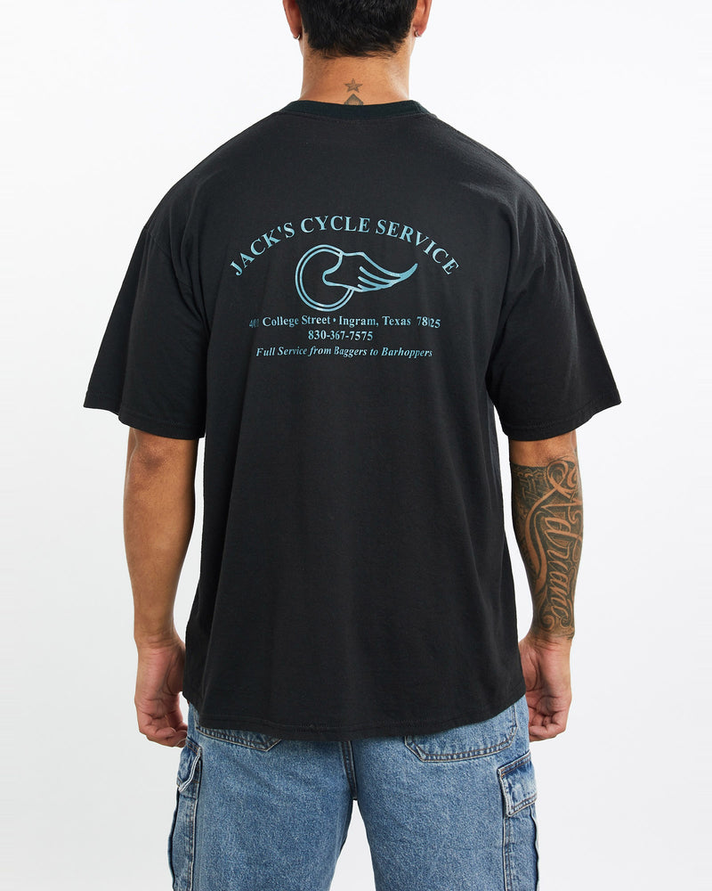 Vintage, Harley, Davidson, Tee, The Real Deal, size large, colour Black, newtown, sydney, australia, thrift store, opshop, preloved, secondhand, sustainable, retro, antique, 70s, 80s, 90s, 2000s, 00s, fashion, clothing, streetwear, trendy, garment, style, boutique, store, shop, archive, sale, cheap, best, top, T-Shirts