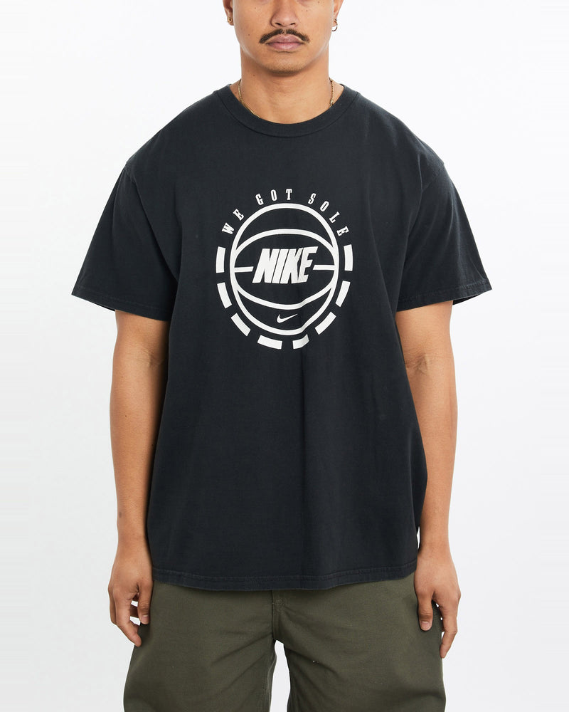 Vintage, Nike, Basketball, Tee, The Real Deal, size large, colour Black, newtown, sydney, australia, thrift store, opshop, preloved, secondhand, sustainable, retro, antique, 70s, 80s, 90s, 2000s, 00s, fashion, clothing, streetwear, trendy, garment, style, boutique, store, shop, archive, sale, cheap, best, top, T-Shirts