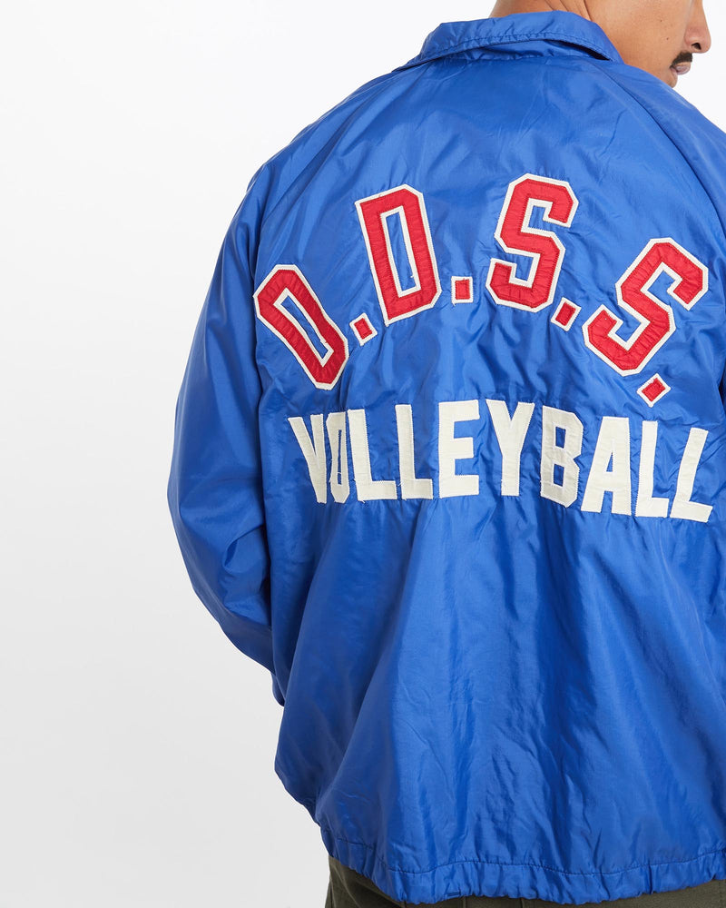 Vintage, 90s, O.D.S.S, Volleyball, Coaches, Jacket, The Real Deal, size large, colour Blue, newtown, sydney, australia, thrift store, opshop, preloved, secondhand, sustainable, retro, antique, 70s, 80s, 90s, 2000s, 00s, fashion, clothing, streetwear, trendy, garment, style, boutique, store, shop, archive, sale, cheap, best, top, Jackets