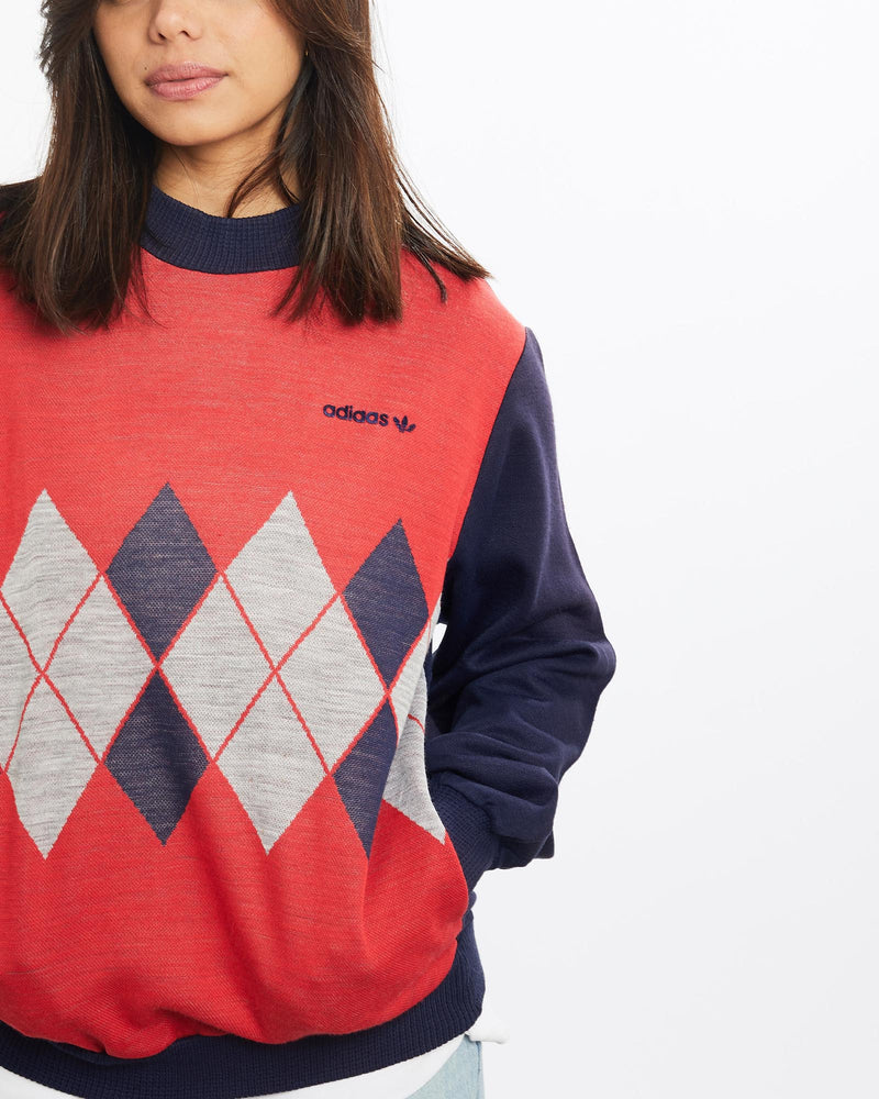 Vintage, 80s, Adidas, Sweatshirt, The Real Deal, size double extra small, colour Multicolour, newtown, sydney, australia, thrift store, opshop, preloved, secondhand, sustainable, retro, antique, 70s, 80s, 90s, 2000s, 00s, fashion, clothing, streetwear, trendy, garment, style, boutique, store, shop, archive, sale, cheap, best, top, Sweats and hoodies