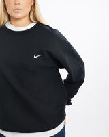 Vintage, 90s, Nike, Sweatshirt, The Real Deal, size medium, colour Black, newtown, sydney, australia, thrift store, opshop, preloved, secondhand, sustainable, retro, antique, 70s, 80s, 90s, 2000s, 00s, fashion, clothing, streetwear, trendy, garment, style, boutique, store, shop, archive, sale, cheap, best, top, Sweats and hoodies