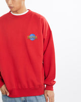 Vintage, Hard, Rock, Cafe, Staff', Sweatshirt, The Real Deal, size large, colour Red, newtown, sydney, australia, thrift store, opshop, preloved, secondhand, sustainable, retro, antique, 70s, 80s, 90s, 2000s, 00s, fashion, clothing, streetwear, trendy, garment, style, boutique, store, shop, archive, sale, cheap, best, top, Sweats and hoodies