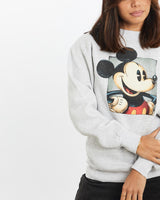 Vintage, 90s, Disney, Mickey, Mouse, Sweatshirt, The Real Deal, size extra small, colour Brown, newtown, sydney, australia, thrift store, opshop, preloved, secondhand, sustainable, retro, antique, 70s, 80s, 90s, 2000s, 00s, fashion, clothing, streetwear, trendy, garment, style, boutique, store, shop, archive, sale, cheap, best, top, Sweats and hoodies