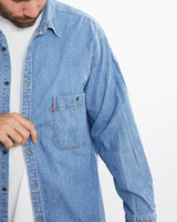 Vintage, Levi's, Denim, Button, Up, Shirt, The Real Deal, size extra large, colour Blue, newtown, sydney, australia, thrift store, opshop, preloved, secondhand, sustainable, retro, antique, 70s, 80s, 90s, 2000s, 00s, fashion, clothing, streetwear, trendy, garment, style, boutique, store, shop, archive, sale, cheap, best, top, Shirts