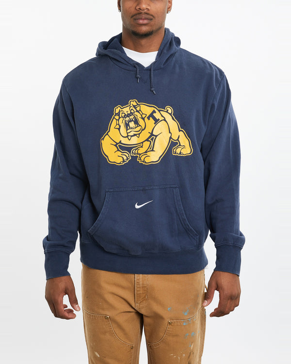 Vintage Nike NCAA Bulldogs Hooded Sweatshirt <br>L , The Real Deal , newtown, sydney, australia, thrift store, opshop, preloved, secondhand, sustainable, retro, antique, 70s, 80s, 90s, 2000s, 00s, fashion, clothing, streetwear, trendy, garment, style, boutique, store, shop, archive, sale, cheap, best, top