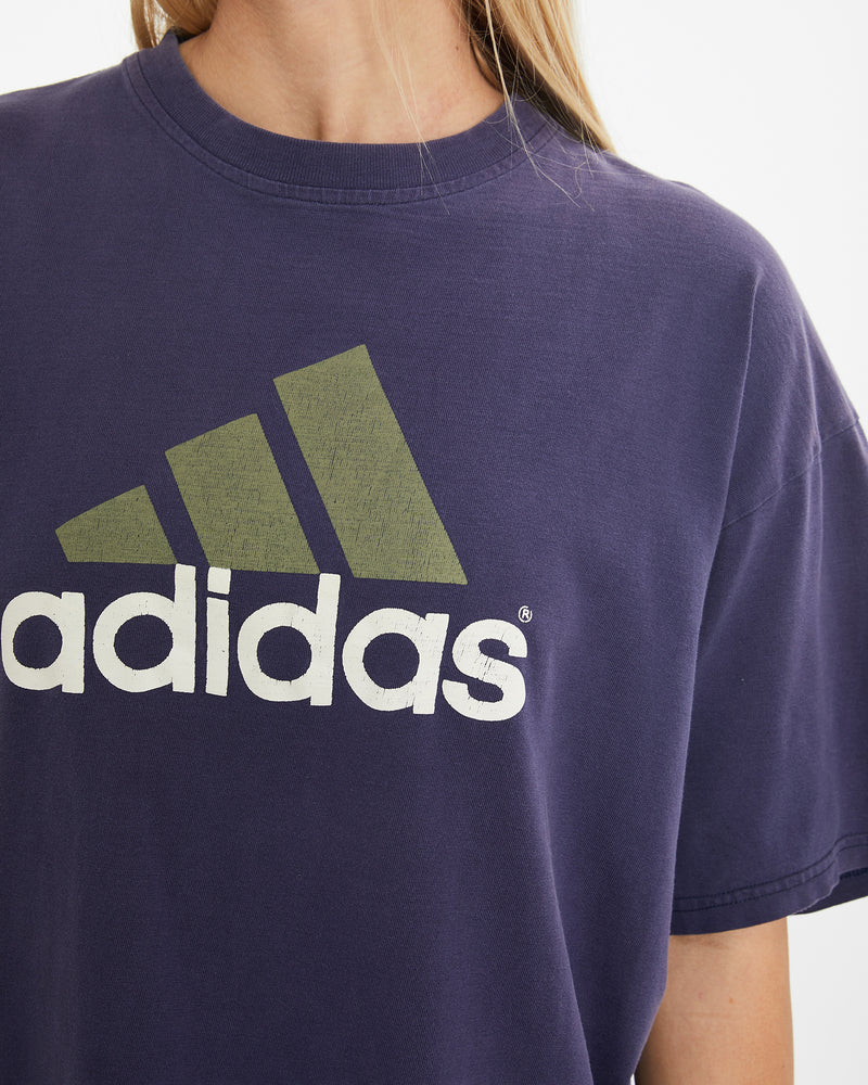 Vintage 90s Adidas Tee <br>L , The Real Deal , newtown, sydney, australia, thrift store, opshop, preloved, secondhand, sustainable, retro, antique, 70s, 80s, 90s, 2000s, 00s, fashion, clothing, streetwear, trendy, garment, style, boutique, store, shop, archive, sale, cheap, best, top
