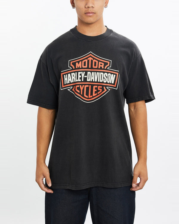 Vintage, 1998, Harley, Davidson, Tee, The Real Deal, size large, colour Black, newtown, sydney, australia, thrift store, opshop, preloved, secondhand, sustainable, retro, antique, 70s, 80s, 90s, 2000s, 00s, fashion, clothing, streetwear, trendy, garment, style, boutique, store, shop, archive, sale, cheap, best, top, T-Shirts