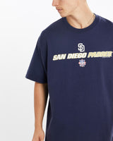 Vintage, MLB, San, Diego, Padres, Tee, The Real Deal, size large, colour Navy, newtown, sydney, australia, thrift store, opshop, preloved, secondhand, sustainable, retro, antique, 70s, 80s, 90s, 2000s, 00s, fashion, clothing, streetwear, trendy, garment, style, boutique, store, shop, archive, sale, cheap, best, top, T-Shirts