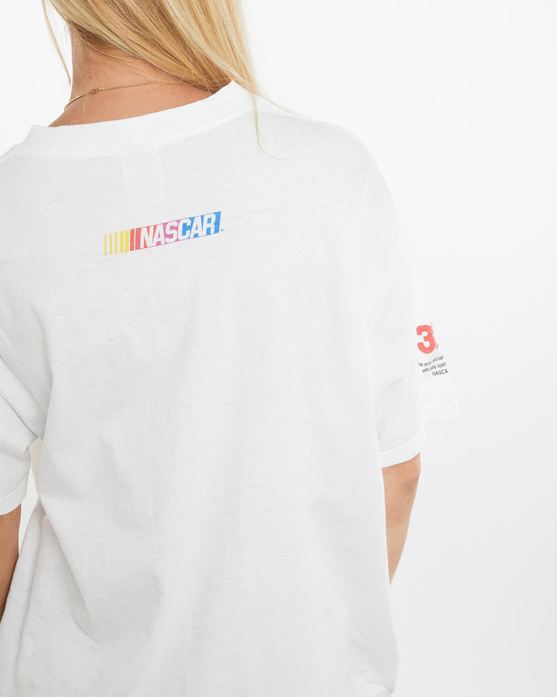 Vintage, 90s, NASCAR, Racing, Tee, The Real Deal, size large, colour White, newtown, sydney, australia, thrift store, opshop, preloved, secondhand, sustainable, retro, antique, 70s, 80s, 90s, 2000s, 00s, fashion, clothing, streetwear, trendy, garment, style, boutique, store, shop, archive, sale, cheap, best, top, T-Shirts