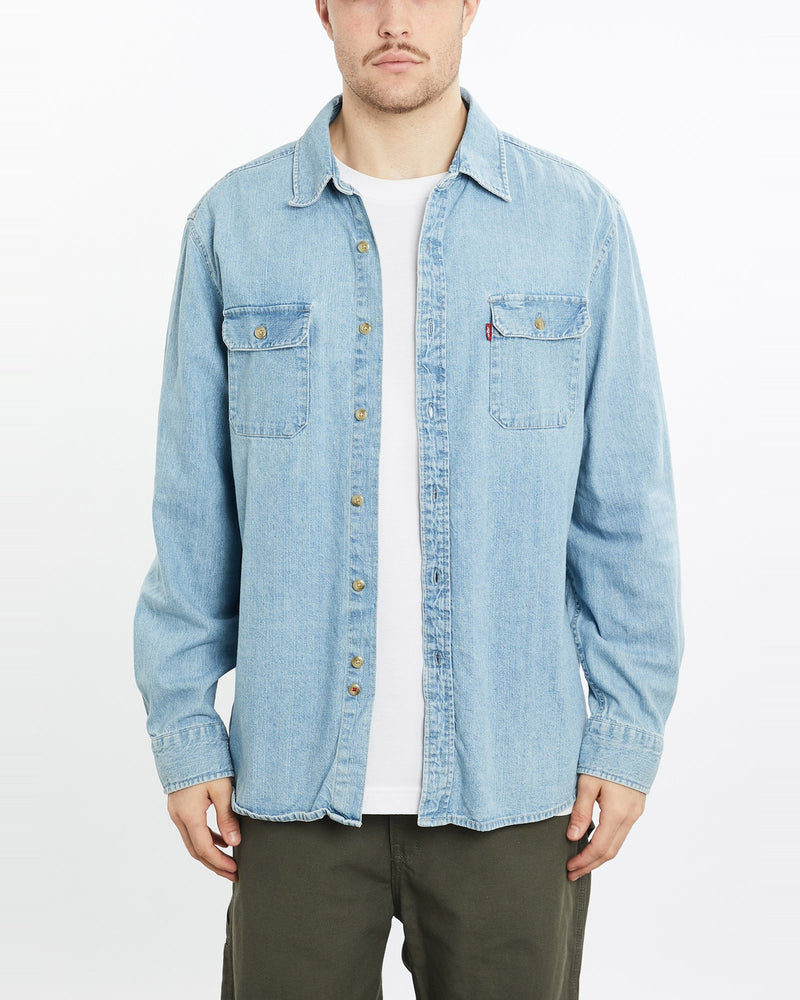 Vintage, Levi's, Denim, Button, Up, Shirt, The Real Deal, size extra large, colour Blue, newtown, sydney, australia, thrift store, opshop, preloved, secondhand, sustainable, retro, antique, 70s, 80s, 90s, 2000s, 00s, fashion, clothing, streetwear, trendy, garment, style, boutique, store, shop, archive, sale, cheap, best, top, Shirts