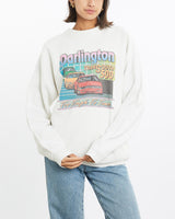 Vintage, 1989, Darlington, TranSouth, 500, Racing, Sweatshirt, The Real Deal, size small, colour White, newtown, sydney, australia, thrift store, opshop, preloved, secondhand, sustainable, retro, antique, 70s, 80s, 90s, 2000s, 00s, fashion, clothing, streetwear, trendy, garment, style, boutique, store, shop, archive, sale, cheap, best, top, Sweats and hoodies