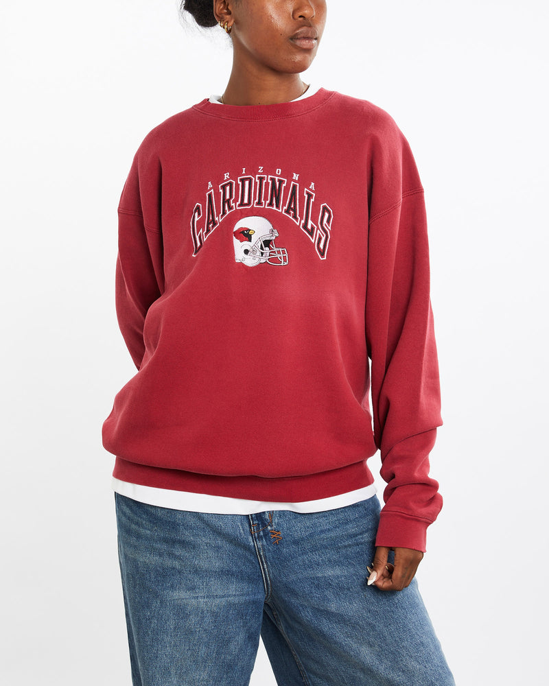 Vintage, NFL, Arizona, Cardinals, Sweatshirt, The Real Deal, size medium, colour Burgundy, newtown, sydney, australia, thrift store, opshop, preloved, secondhand, sustainable, retro, antique, 70s, 80s, 90s, 2000s, 00s, fashion, clothing, streetwear, trendy, garment, style, boutique, store, shop, archive, sale, cheap, best, top, Sweats and hoodies