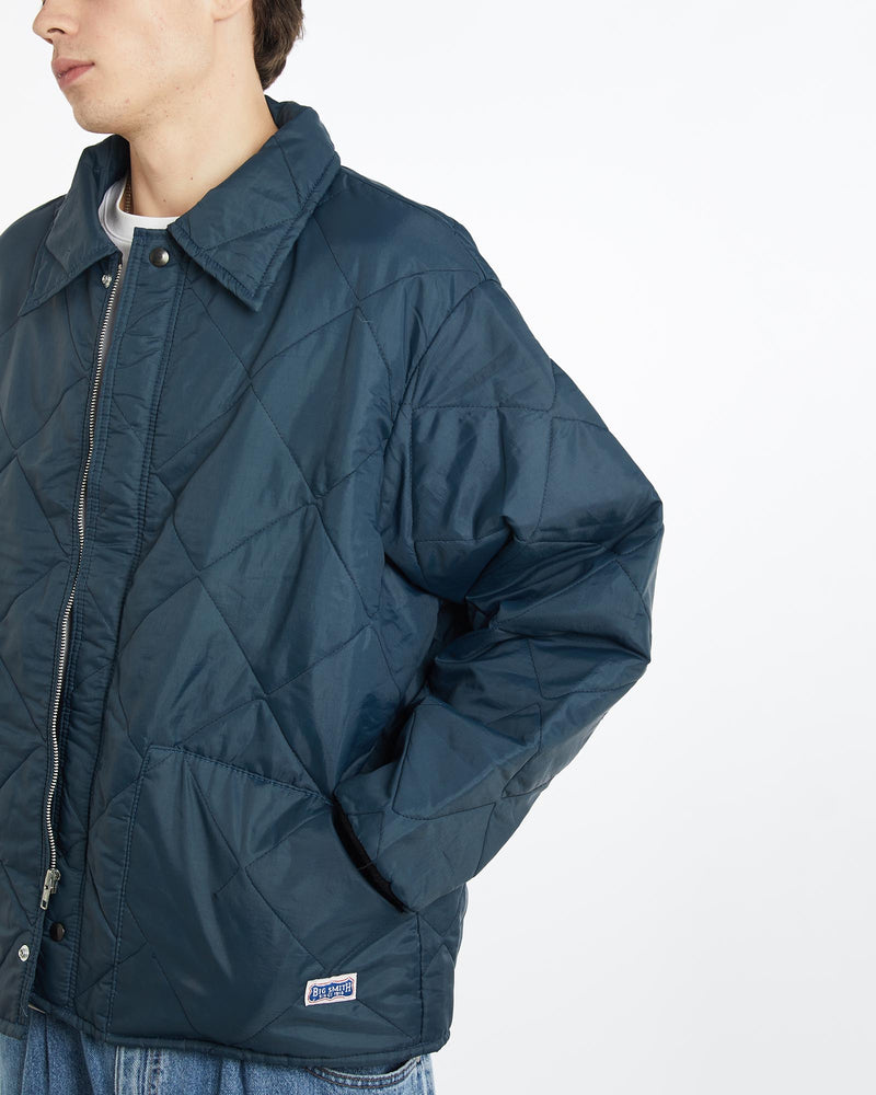 Vintage, 90s, Big, Smith, Puffer, Jacket, The Real Deal, size extra large, colour Navy, newtown, sydney, australia, thrift store, opshop, preloved, secondhand, sustainable, retro, antique, 70s, 80s, 90s, 2000s, 00s, fashion, clothing, streetwear, trendy, garment, style, boutique, store, shop, archive, sale, cheap, best, top, Jackets