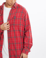 Vintage, 90s, Chaps, Ralph, Lauren, Flannelette, Button, Up, Shirt, The Real Deal, size large, colour Red, newtown, sydney, australia, thrift store, opshop, preloved, secondhand, sustainable, retro, antique, 70s, 80s, 90s, 2000s, 00s, fashion, clothing, streetwear, trendy, garment, style, boutique, store, shop, archive, sale, cheap, best, top, Shirts