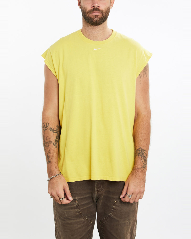 Vintage, Nike, Tank, The Real Deal, size extra large, colour Yellow, newtown, sydney, australia, thrift store, opshop, preloved, secondhand, sustainable, retro, antique, 70s, 80s, 90s, 2000s, 00s, fashion, clothing, streetwear, trendy, garment, style, boutique, store, shop, archive, sale, cheap, best, top, T-Shirts