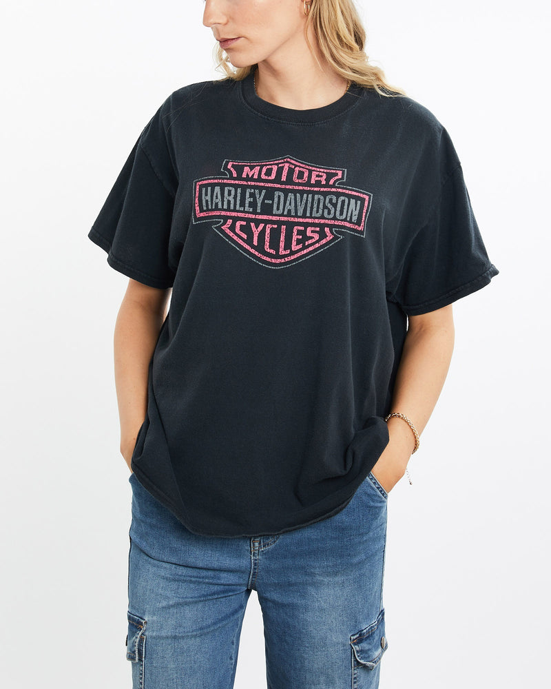 Vintage, Harley, Davidson, Tee, The Real Deal, size medium, colour Black, newtown, sydney, australia, thrift store, opshop, preloved, secondhand, sustainable, retro, antique, 70s, 80s, 90s, 2000s, 00s, fashion, clothing, streetwear, trendy, garment, style, boutique, store, shop, archive, sale, cheap, best, top, T-Shirts