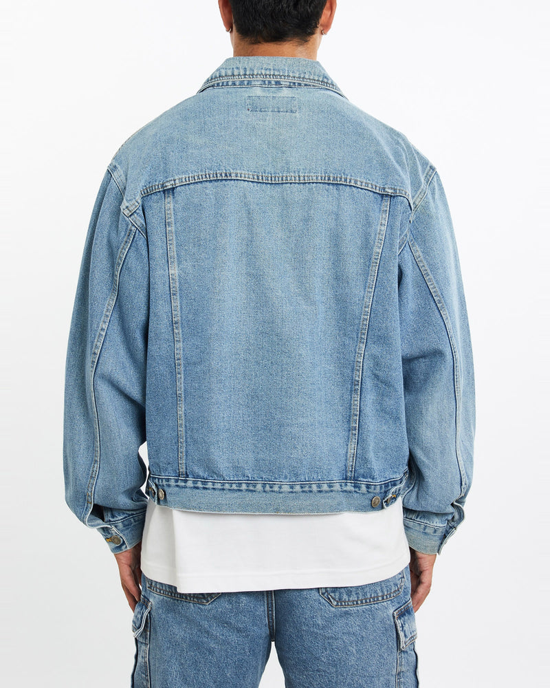 Vintage, Wrangler, Denim, Jacket, The Real Deal, size extra large, colour Blue, newtown, sydney, australia, thrift store, opshop, preloved, secondhand, sustainable, retro, antique, 70s, 80s, 90s, 2000s, 00s, fashion, clothing, streetwear, trendy, garment, style, boutique, store, shop, archive, sale, cheap, best, top, Jackets