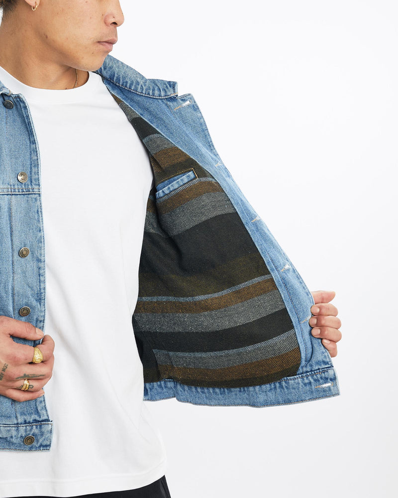 Vintage, Wrangler, Blanket, Lined, Denim, Jacket, The Real Deal, size extra large, colour Blue, newtown, sydney, australia, thrift store, opshop, preloved, secondhand, sustainable, retro, antique, 70s, 80s, 90s, 2000s, 00s, fashion, clothing, streetwear, trendy, garment, style, boutique, store, shop, archive, sale, cheap, best, top, Jackets