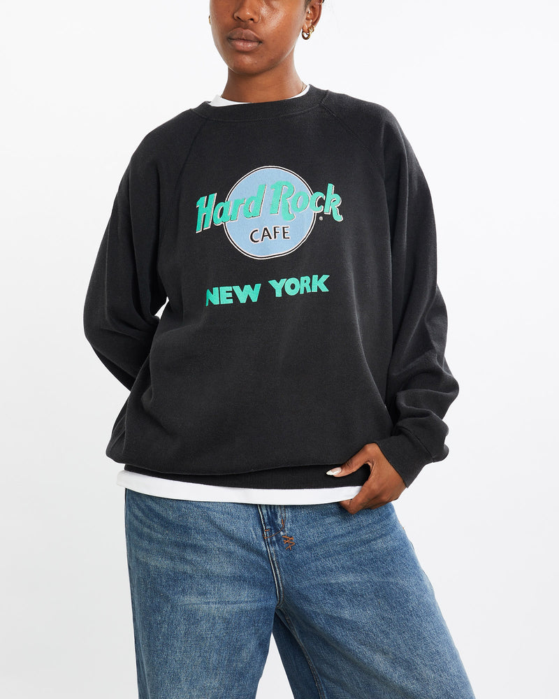 Vintage, 80s, Hard, Rock, Cafe, Sweatshirt, The Real Deal, size medium, colour Black, newtown, sydney, australia, thrift store, opshop, preloved, secondhand, sustainable, retro, antique, 70s, 80s, 90s, 2000s, 00s, fashion, clothing, streetwear, trendy, garment, style, boutique, store, shop, archive, sale, cheap, best, top, Sweats and hoodies