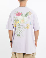 Vintage, 90s, Orchids, Wildlife, Tee, The Real Deal, size extra large, colour Purple, newtown, sydney, australia, thrift store, opshop, preloved, secondhand, sustainable, retro, antique, 70s, 80s, 90s, 2000s, 00s, fashion, clothing, streetwear, trendy, garment, style, boutique, store, shop, archive, sale, cheap, best, top, T-Shirts