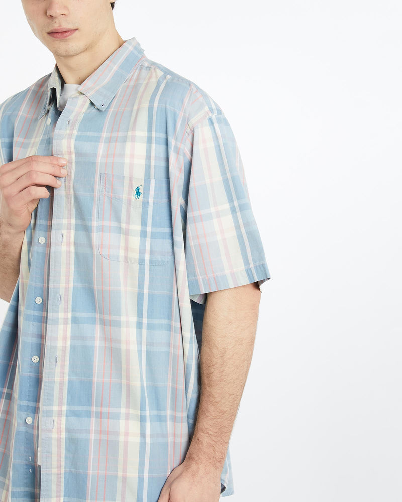 Vintage, 90s, Polo, Ralph, Lauren, Short, Sleeve, Button, Up, Shirt, The Real Deal, size extra large, colour Multicolour, newtown, sydney, australia, thrift store, opshop, preloved, secondhand, sustainable, retro, antique, 70s, 80s, 90s, 2000s, 00s, fashion, clothing, streetwear, trendy, garment, style, boutique, store, shop, archive, sale, cheap, best, top, Shirts