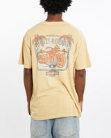 Vintage, Harley, Davidson, Tee, The Real Deal, size large, colour Yellow, newtown, sydney, australia, thrift store, opshop, preloved, secondhand, sustainable, retro, antique, 70s, 80s, 90s, 2000s, 00s, fashion, clothing, streetwear, trendy, garment, style, boutique, store, shop, archive, sale, cheap, best, top, T-Shirts