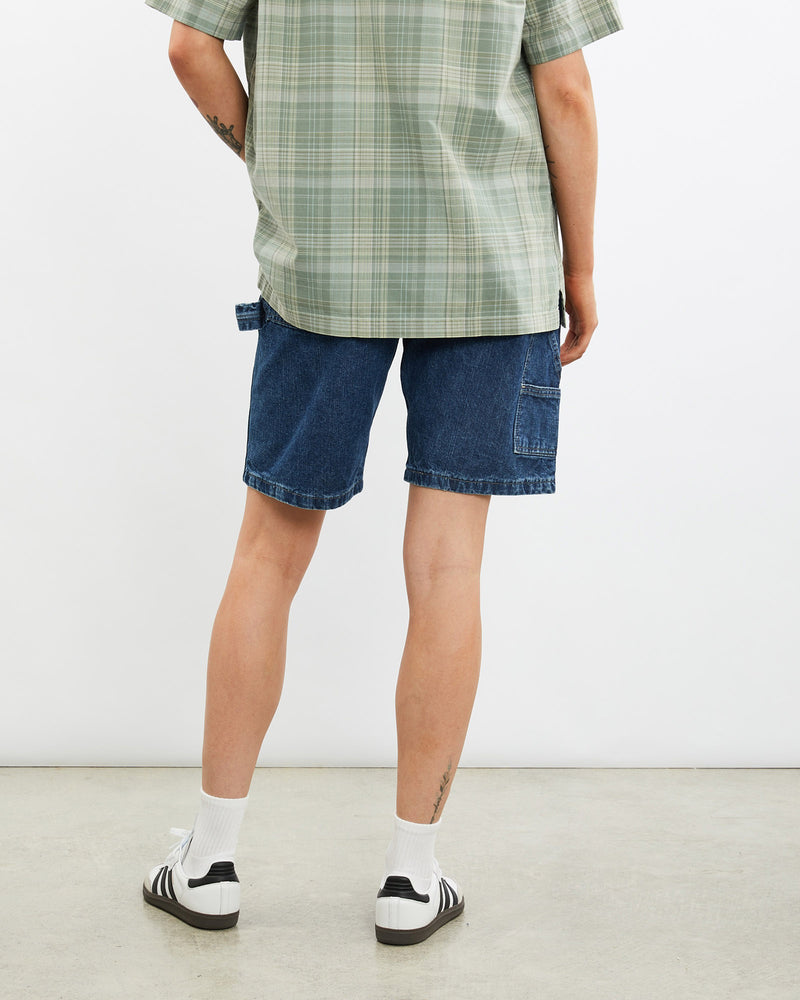 Vintage, Wrangler, Denim, Carpenter, Shorts, The Real Deal, size 31", colour Blue, newtown, sydney, australia, thrift store, opshop, preloved, secondhand, sustainable, retro, antique, 70s, 80s, 90s, 2000s, 00s, fashion, clothing, streetwear, trendy, garment, style, boutique, store, shop, archive, sale, cheap, best, top, Shorts
