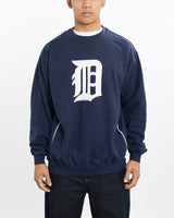 Vintage, MLB, Detroit, Tigers, Sweatshirt, The Real Deal, size large, colour Navy, newtown, sydney, australia, thrift store, opshop, preloved, secondhand, sustainable, retro, antique, 70s, 80s, 90s, 2000s, 00s, fashion, clothing, streetwear, trendy, garment, style, boutique, store, shop, archive, sale, cheap, best, top, Sweats and hoodies