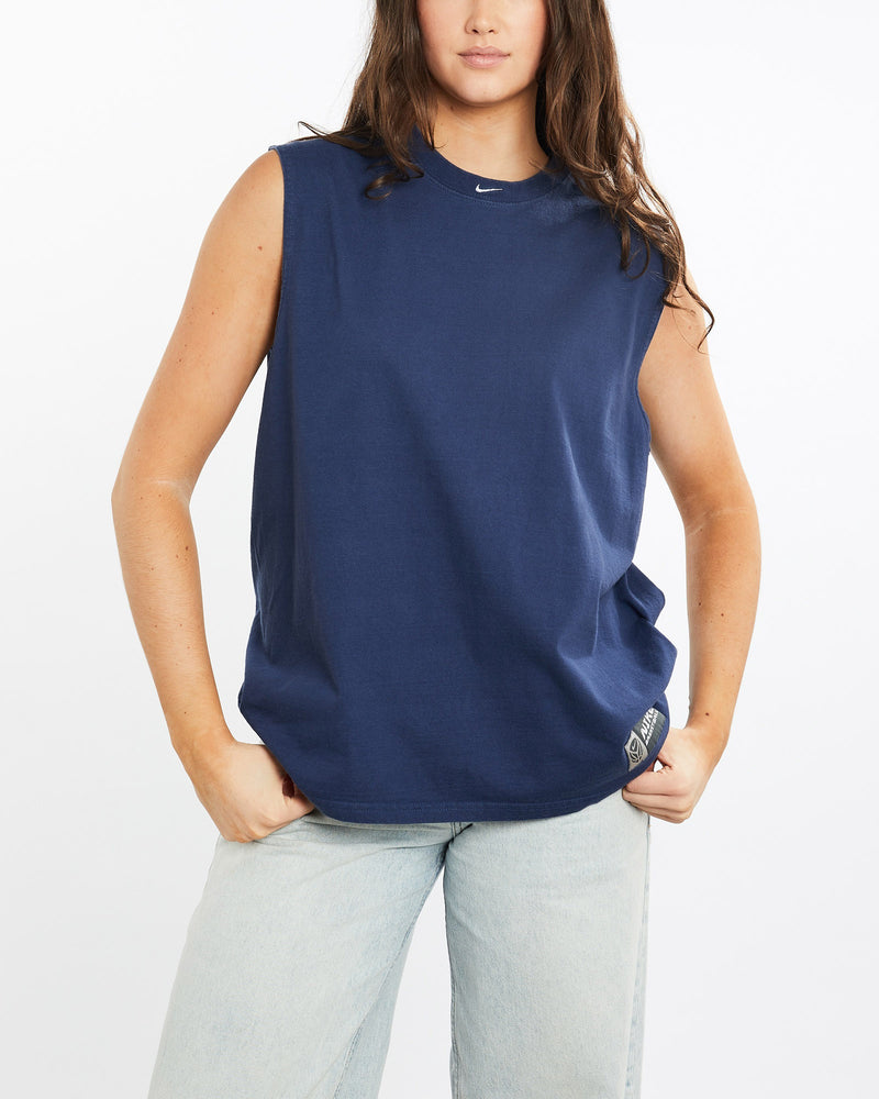 Vintage, Nike, Tank, The Real Deal, size medium, colour Blue, newtown, sydney, australia, thrift store, opshop, preloved, secondhand, sustainable, retro, antique, 70s, 80s, 90s, 2000s, 00s, fashion, clothing, streetwear, trendy, garment, style, boutique, store, shop, archive, sale, cheap, best, top, T-Shirts