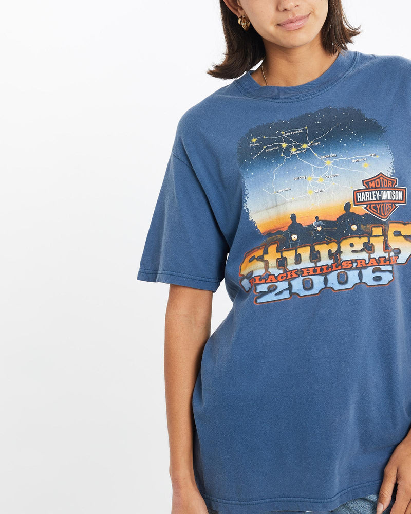 Vintage, Harley, Davidson, Tee, The Real Deal, size small, colour Blue, newtown, sydney, australia, thrift store, opshop, preloved, secondhand, sustainable, retro, antique, 70s, 80s, 90s, 2000s, 00s, fashion, clothing, streetwear, trendy, garment, style, boutique, store, shop, archive, sale, cheap, best, top, T-Shirts