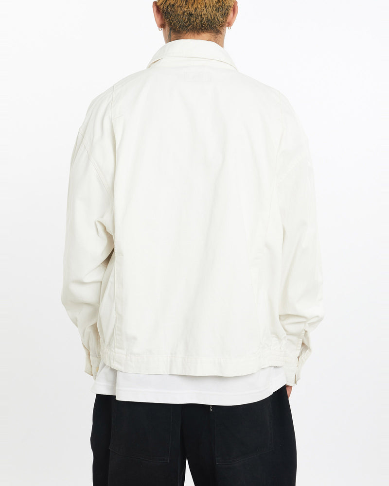 Vintage, 90s, Polo, Ralph, Lauren, Harrington, Jacket, The Real Deal, size extra large, colour White, newtown, sydney, australia, thrift store, opshop, preloved, secondhand, sustainable, retro, antique, 70s, 80s, 90s, 2000s, 00s, fashion, clothing, streetwear, trendy, garment, style, boutique, store, shop, archive, sale, cheap, best, top, Jackets