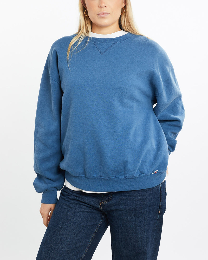 Vintage, 90s, Russell, Athletic, Sweatshirt, The Real Deal, size medium, colour Blue, newtown, sydney, australia, thrift store, opshop, preloved, secondhand, sustainable, retro, antique, 70s, 80s, 90s, 2000s, 00s, fashion, clothing, streetwear, trendy, garment, style, boutique, store, shop, archive, sale, cheap, best, top, Sweats and hoodies