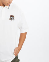 Vintage, 90s, Harley, Davidson, Taz, Devil, Looney, Tunes, Polo, Shirt, The Real Deal, size large, colour White, newtown, sydney, australia, thrift store, opshop, preloved, secondhand, sustainable, retro, antique, 70s, 80s, 90s, 2000s, 00s, fashion, clothing, streetwear, trendy, garment, style, boutique, store, shop, archive, sale, cheap, best, top, Shirts