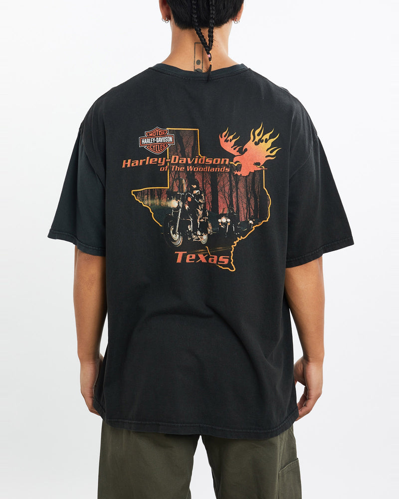 Vintage, Harley, Davidson, Tee, The Real Deal, size large, colour Black, newtown, sydney, australia, thrift store, opshop, preloved, secondhand, sustainable, retro, antique, 70s, 80s, 90s, 2000s, 00s, fashion, clothing, streetwear, trendy, garment, style, boutique, store, shop, archive, sale, cheap, best, top, T-Shirts