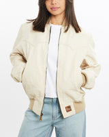 Vintage, 90s, Carhartt, Santa, Fe', Bomber, Jacket, The Real Deal, size small, colour Beige, newtown, sydney, australia, thrift store, opshop, preloved, secondhand, sustainable, retro, antique, 70s, 80s, 90s, 2000s, 00s, fashion, clothing, streetwear, trendy, garment, style, boutique, store, shop, archive, sale, cheap, best, top, Jackets