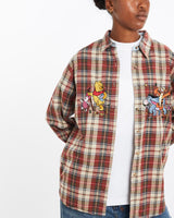 Vintage, Disney, Winnie, The, Pooh, Flannelette, Button, Up, Shirt, The Real Deal, size medium, colour Multicolour, newtown, sydney, australia, thrift store, opshop, preloved, secondhand, sustainable, retro, antique, 70s, 80s, 90s, 2000s, 00s, fashion, clothing, streetwear, trendy, garment, style, boutique, store, shop, archive, sale, cheap, best, top, Shirts