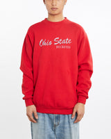 Vintage, 90s, NCAA, Ohio, State, Buckeyes, Sweatshirt, The Real Deal, size large, colour Red, newtown, sydney, australia, thrift store, opshop, preloved, secondhand, sustainable, retro, antique, 70s, 80s, 90s, 2000s, 00s, fashion, clothing, streetwear, trendy, garment, style, boutique, store, shop, archive, sale, cheap, best, top, Sweats and hoodies