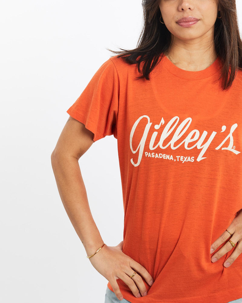 Vintage, 80s, Gilley's, Pasadena,, Texas, Tee, The Real Deal, size double extra small, colour Orange, newtown, sydney, australia, thrift store, opshop, preloved, secondhand, sustainable, retro, antique, 70s, 80s, 90s, 2000s, 00s, fashion, clothing, streetwear, trendy, garment, style, boutique, store, shop, archive, sale, cheap, best, top, T-Shirts