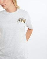 Vintage, 90s, Babe, Ruth, Baseball, Tee, The Real Deal, size medium, colour Grey, newtown, sydney, australia, thrift store, opshop, preloved, secondhand, sustainable, retro, antique, 70s, 80s, 90s, 2000s, 00s, fashion, clothing, streetwear, trendy, garment, style, boutique, store, shop, archive, sale, cheap, best, top, T-Shirts